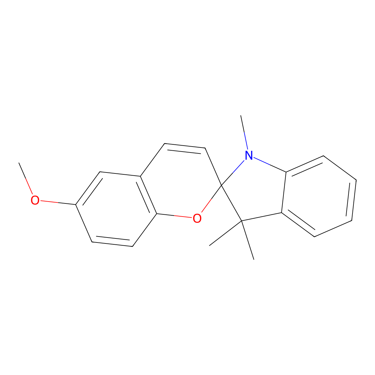 6-Methoxy-1',3',3'-trimethylspiro[chromene-2,2'-indoline] molecular structure, CAS 20200-73-1