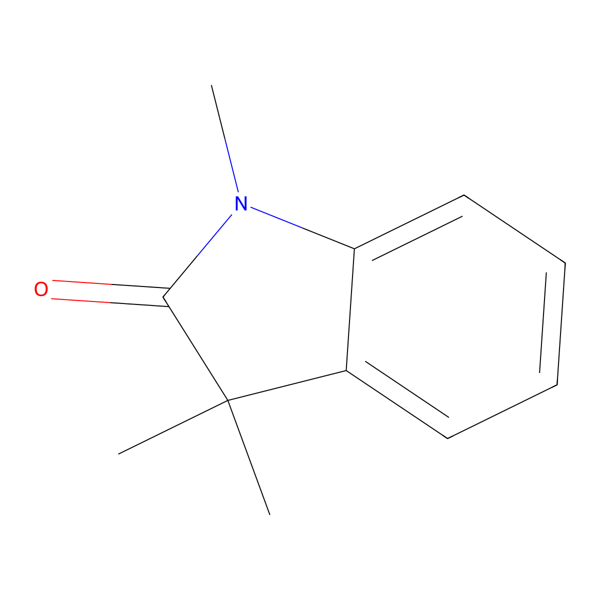 2-Indolinone, 1,3,3-trimethyl- molecular structure, CAS 20200-86-6