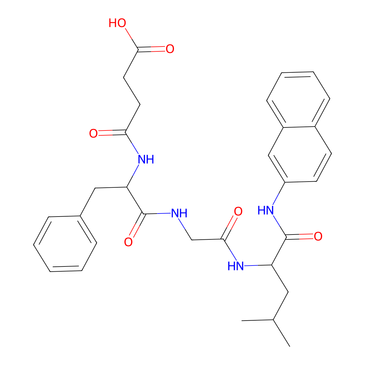 Suc-Phe-Gly-Leu-bNA molecular structure, CAS 202000-07-5