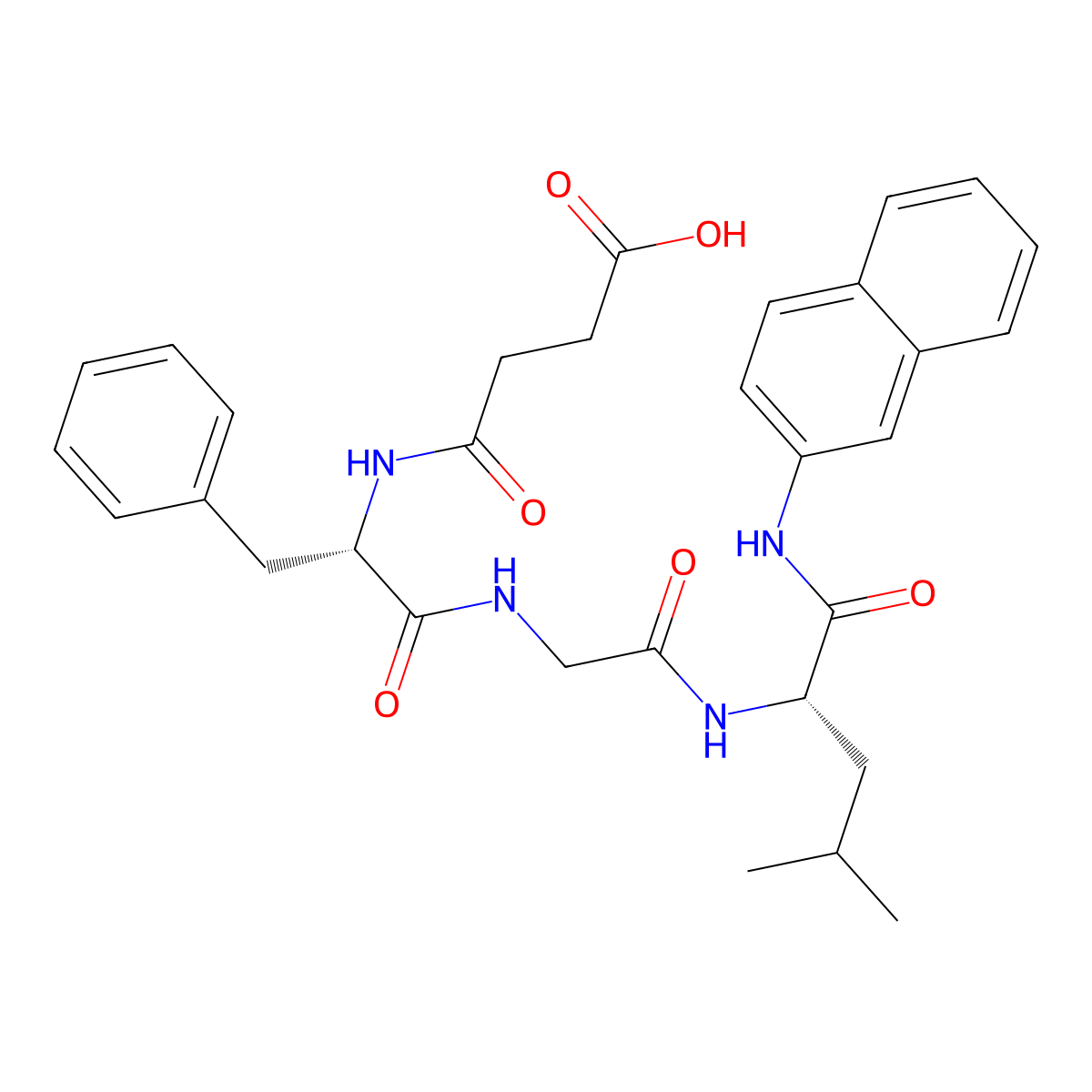 Suc-Phe-Gly-Leu-bNA molecular structure, CAS 202000-07-5