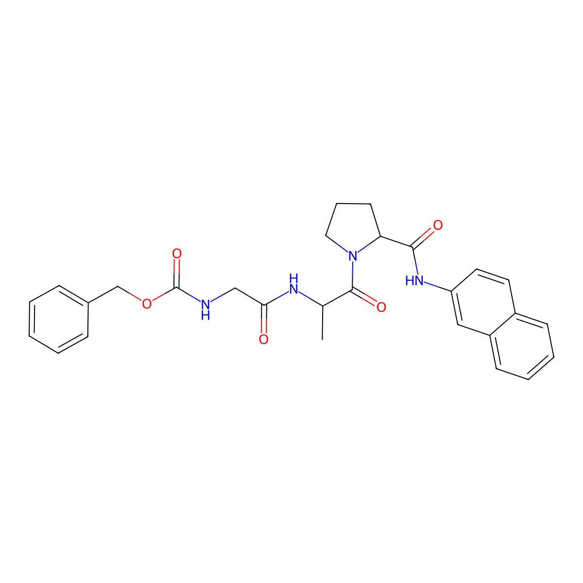 Z-Gly-Ala-Pro-bNA molecular structure, CAS 202001-62-5