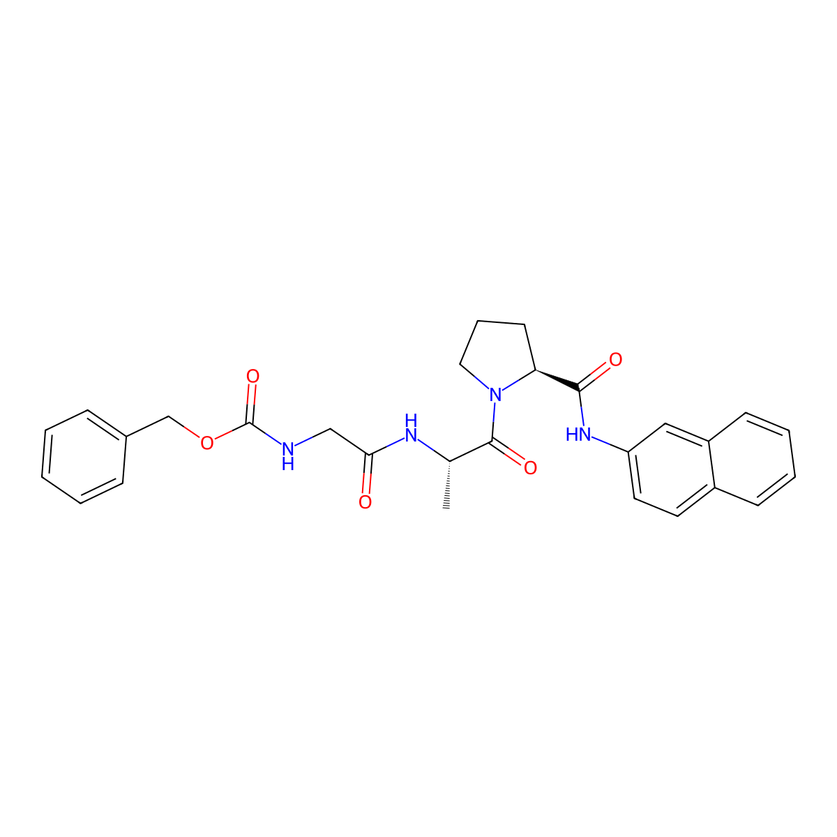 Z-Gly-Ala-Pro-bNA molecular structure, CAS 202001-62-5