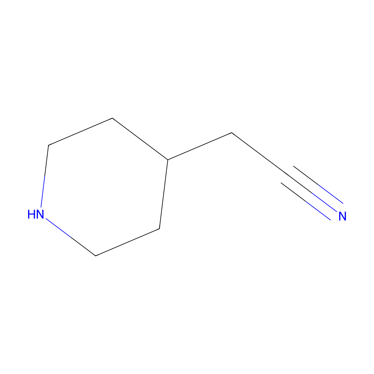 2-(Piperidin-4-yl)acetonitrile molecular structure, CAS 202002-66-2