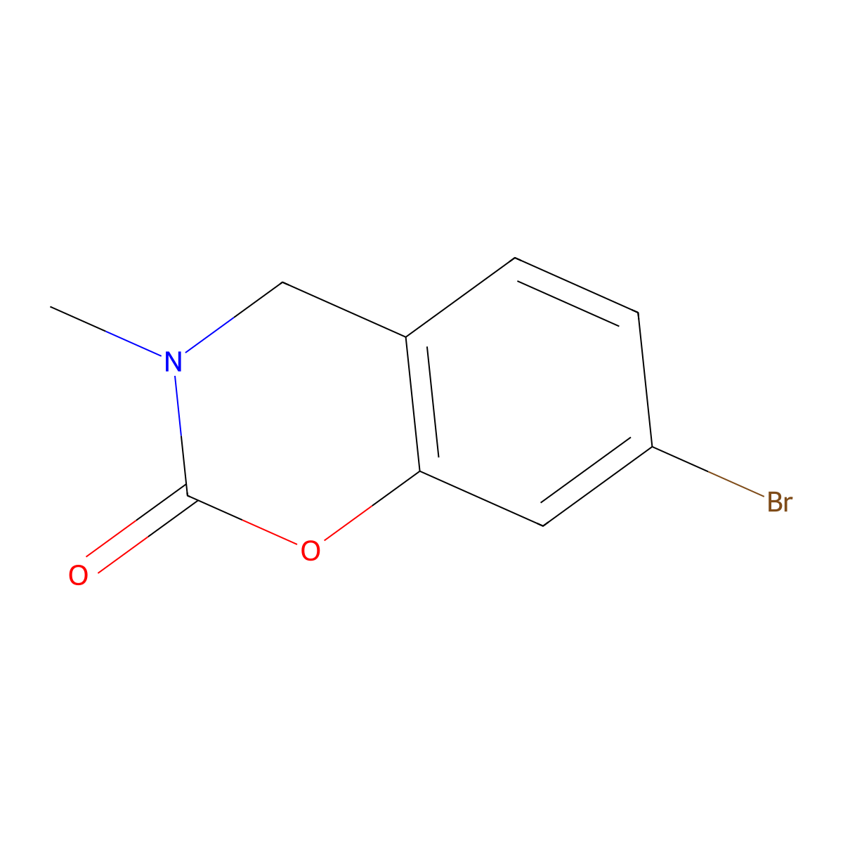7-Bromo-3-methyl-3,4-dihydro-2H-1,3-benzoxazin-2-one molecular structure, CAS 2020021-56-9