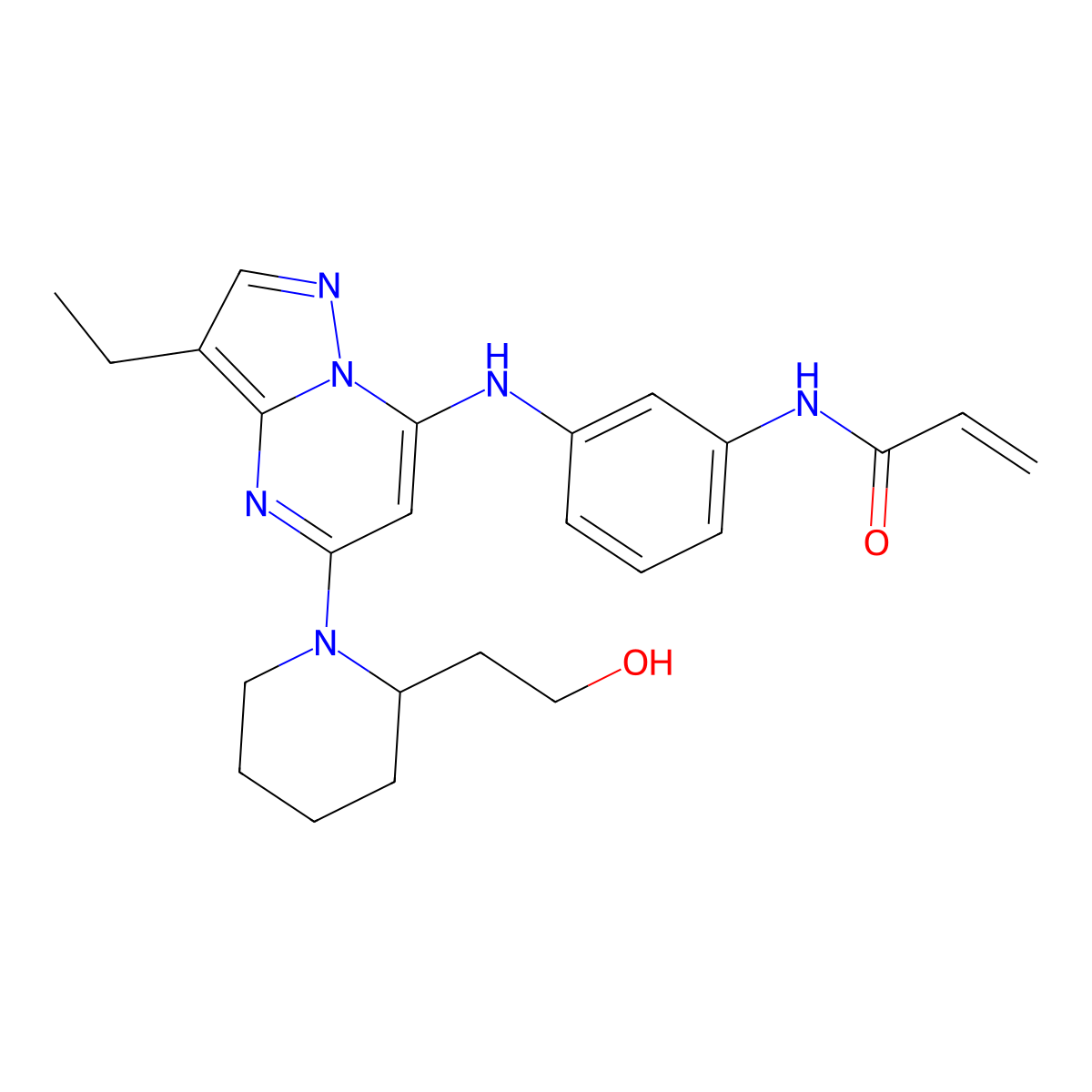 CDK12 inhibitor E9 racemate molecular structure, CAS 2020052-41-7