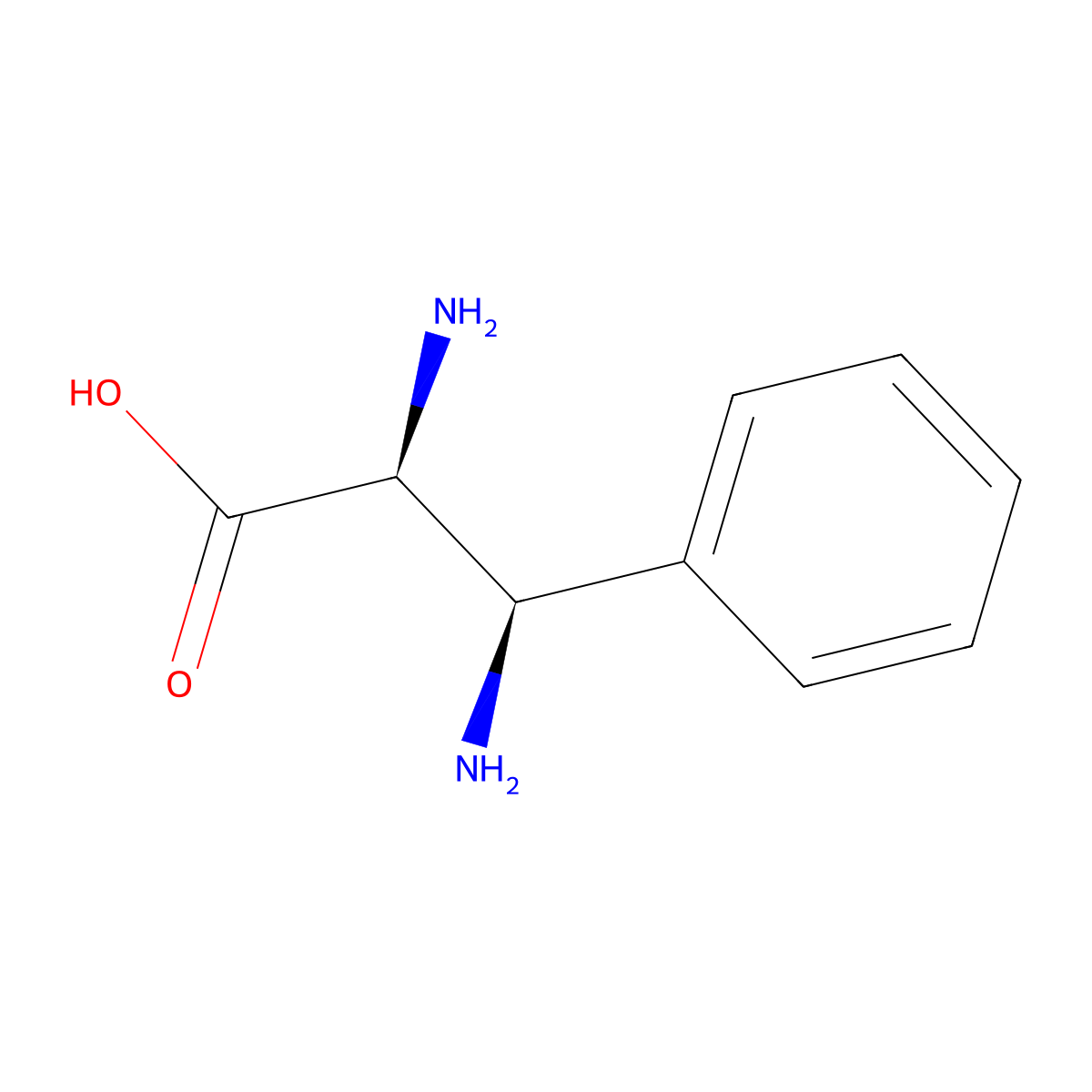 (2S,3R)-2,3-Diamino-3-phenylpropanoic acid molecular structure, CAS 202006-17-5