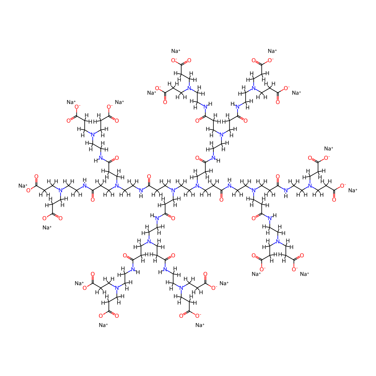 Pamam dendrimergeneration& molecular structure, CAS 202009-64-1