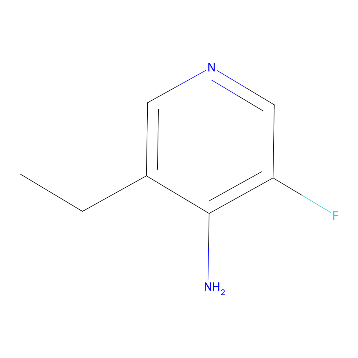 3-Ethyl-5-fluoropyridin-4-amine molecular structure, CAS 2020091-05-6
