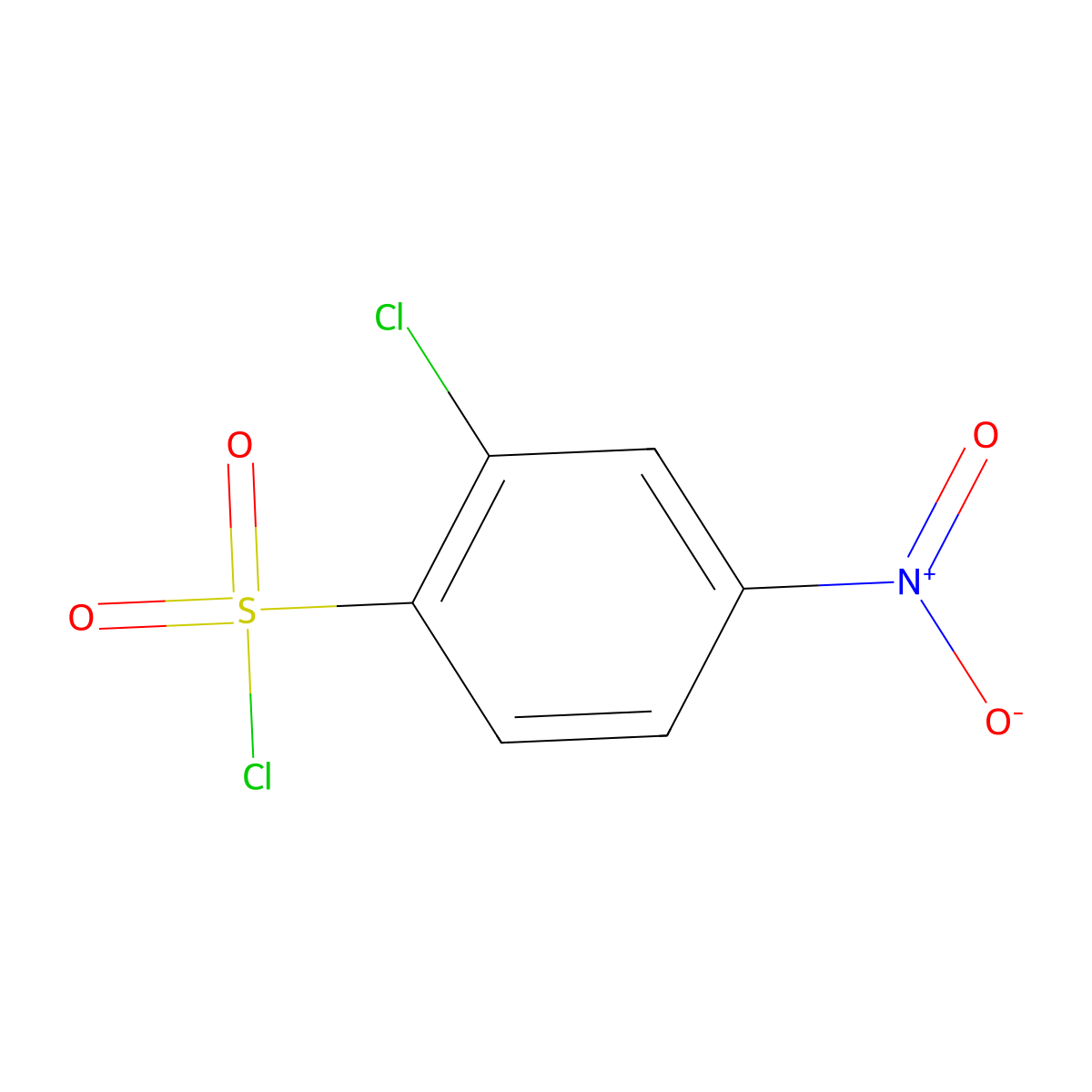 2-Chloro-4-nitrobenzene-1-sulfonyl chloride molecular structure, CAS 20201-03-0