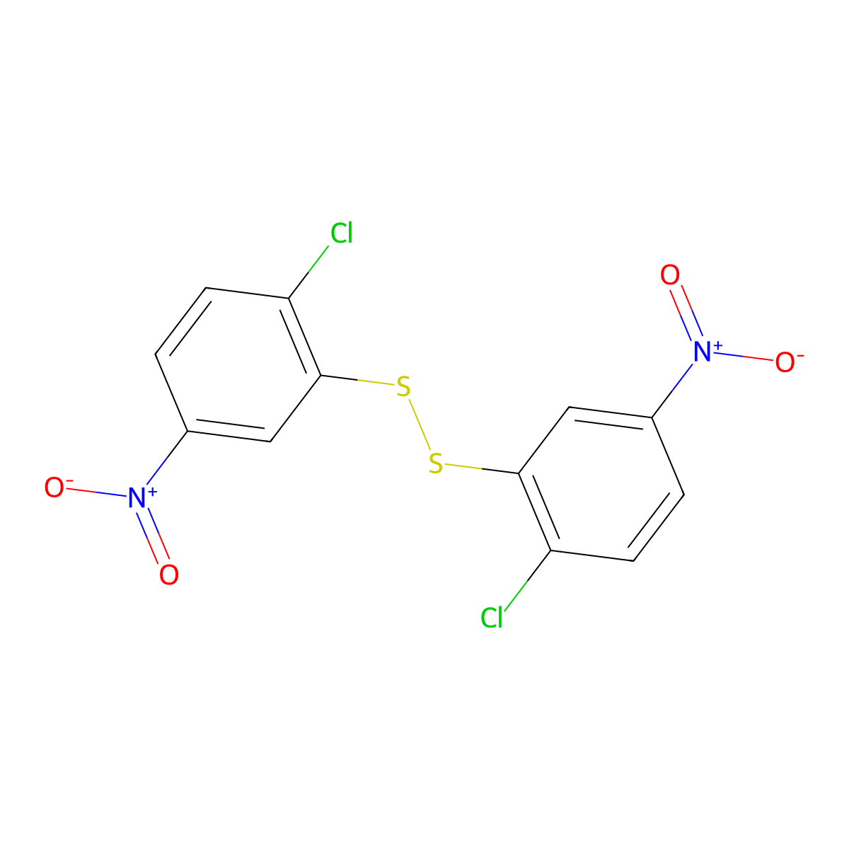 2-Chloro-5-nitrophenyl disulfide molecular structure, CAS 20201-05-2