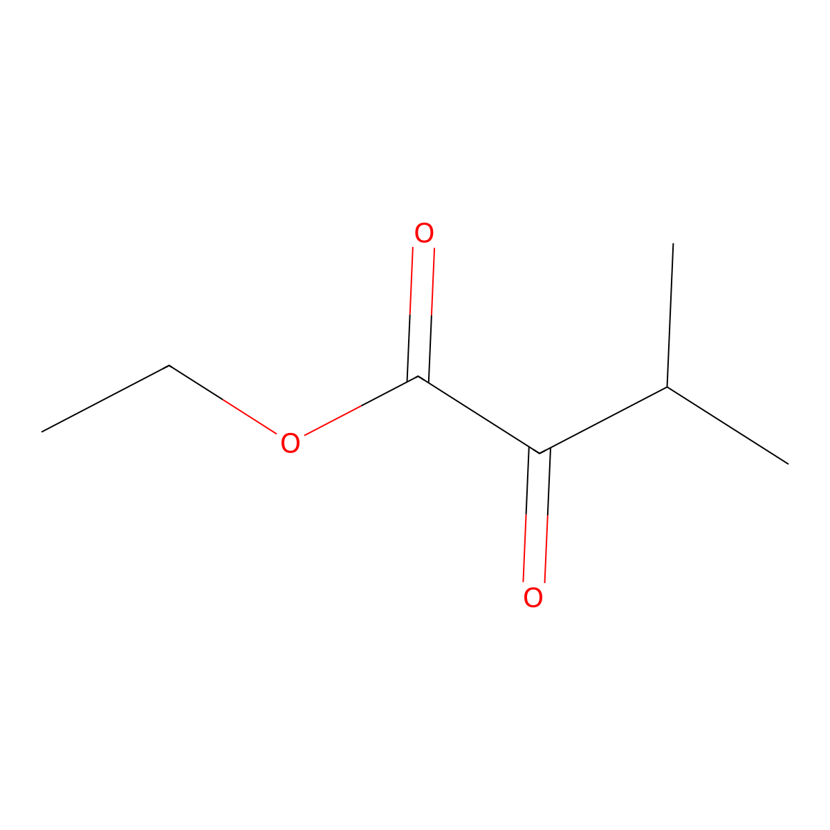 Ethyl 3-methyl-2-oxobutyrate molecular structure, CAS 20201-24-5