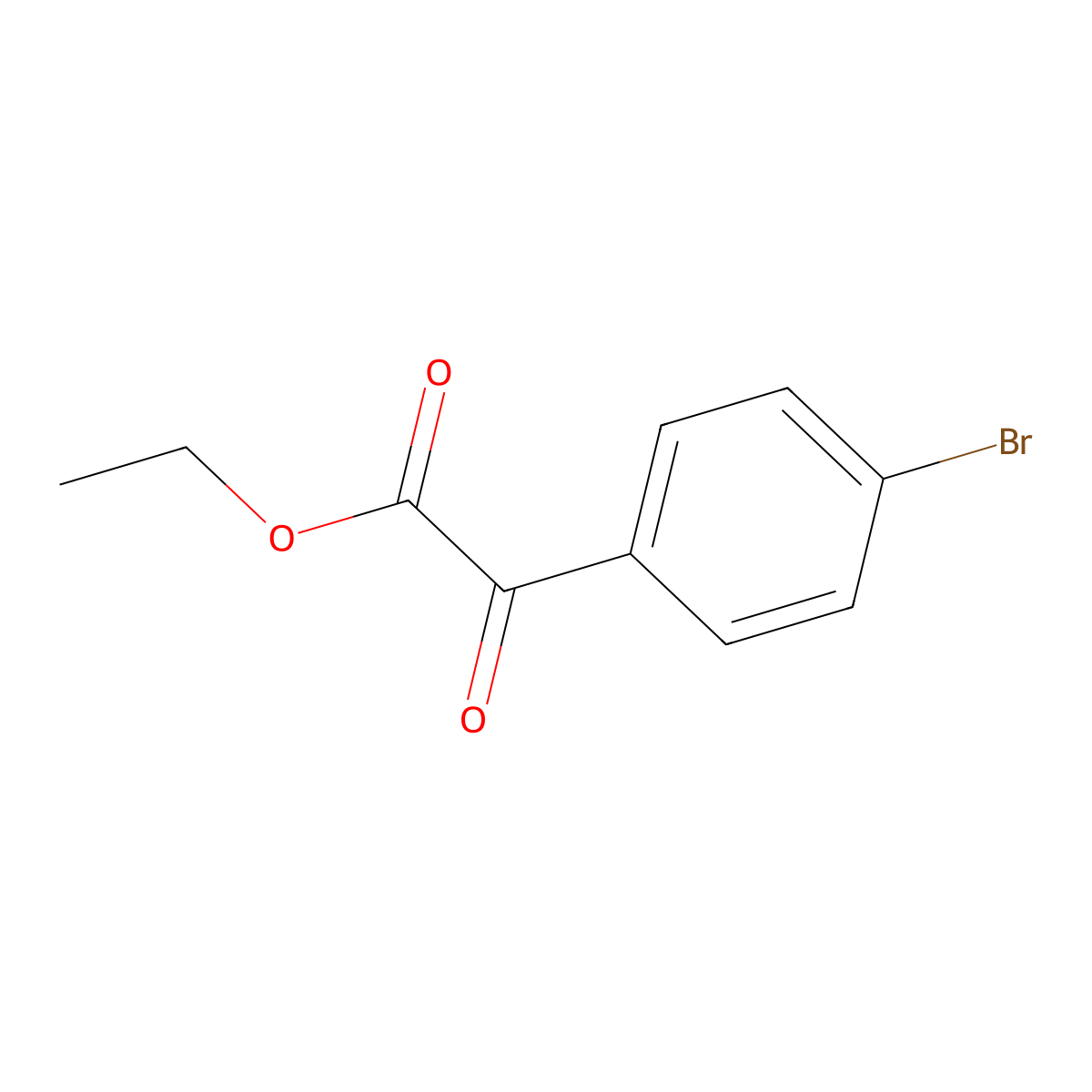 Ethyl 2-(4-bromophenyl)-2-oxoacetate molecular structure, CAS 20201-26-7