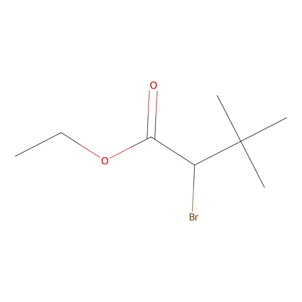 Ethyl 2-bromo-3,3-dimethylbutanoate molecular structure, CAS 20201-39-2