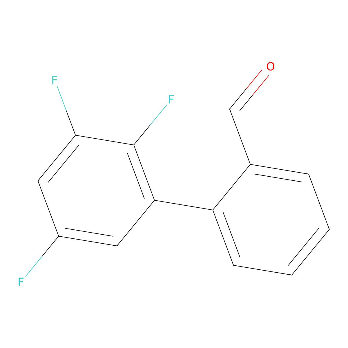 2',3',5'-Trifluoro[1,1'-biphenyl]-2-carboxaldehyde molecular structure, CAS 2020186-43-8