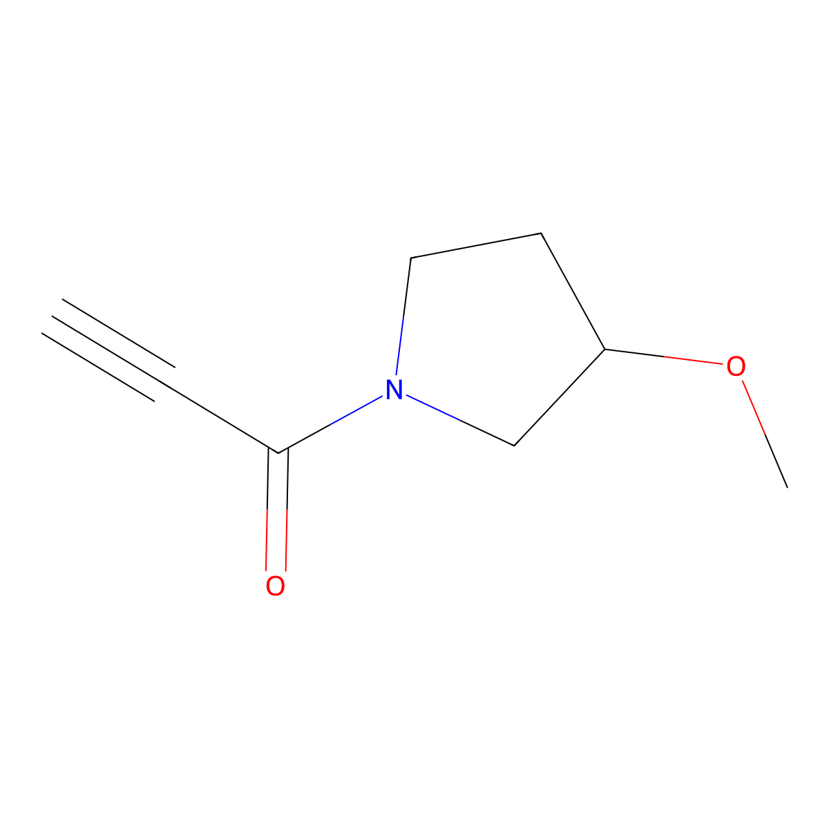 1-(3-Methoxypyrrolidin-1-yl)prop-2-yn-1-one molecular structure, CAS 2020223-61-2
