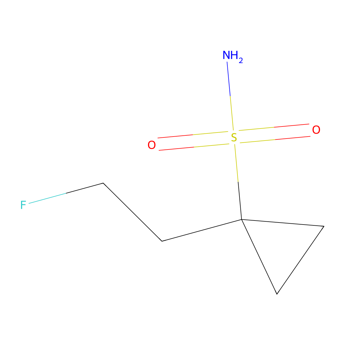 1-(2-Fluoroethyl)cyclopropane-1-sulfonamide molecular structure, CAS 2020238-61-1