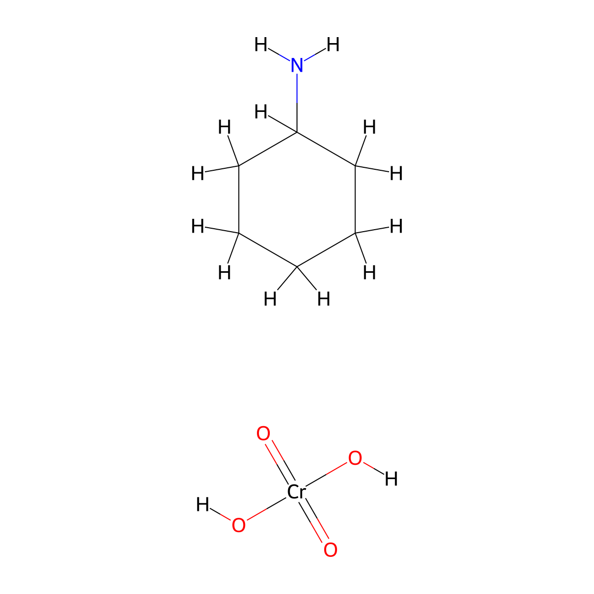 Chromic acid (H2CrO4), compd. with cyclohexanamine (1:1) molecular structure, CAS 20203-47-8