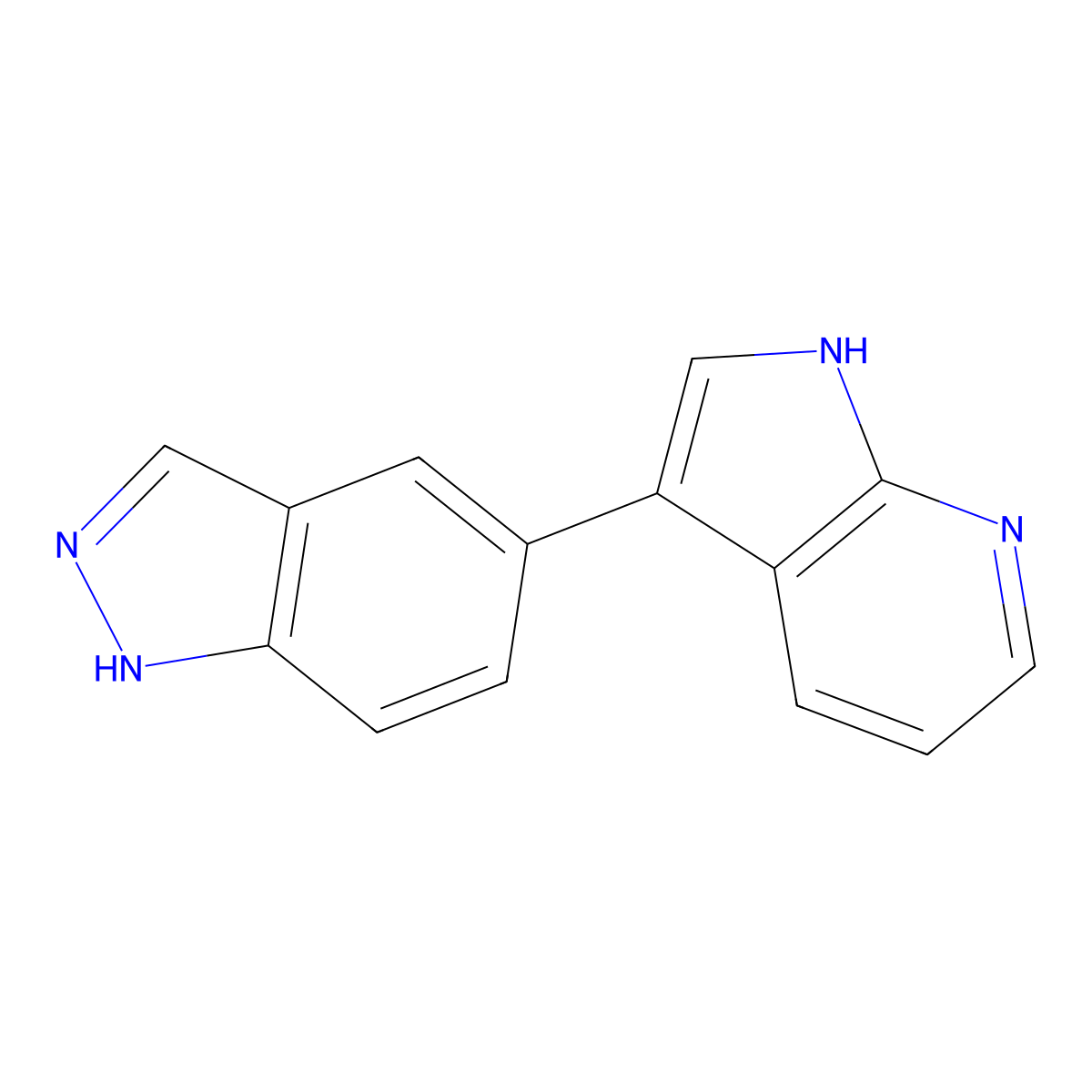 5-(1H-pyrrolo[2,3-b]pyridin-3-yl)-1h-indazole molecular structure, CAS 2020360-32-9