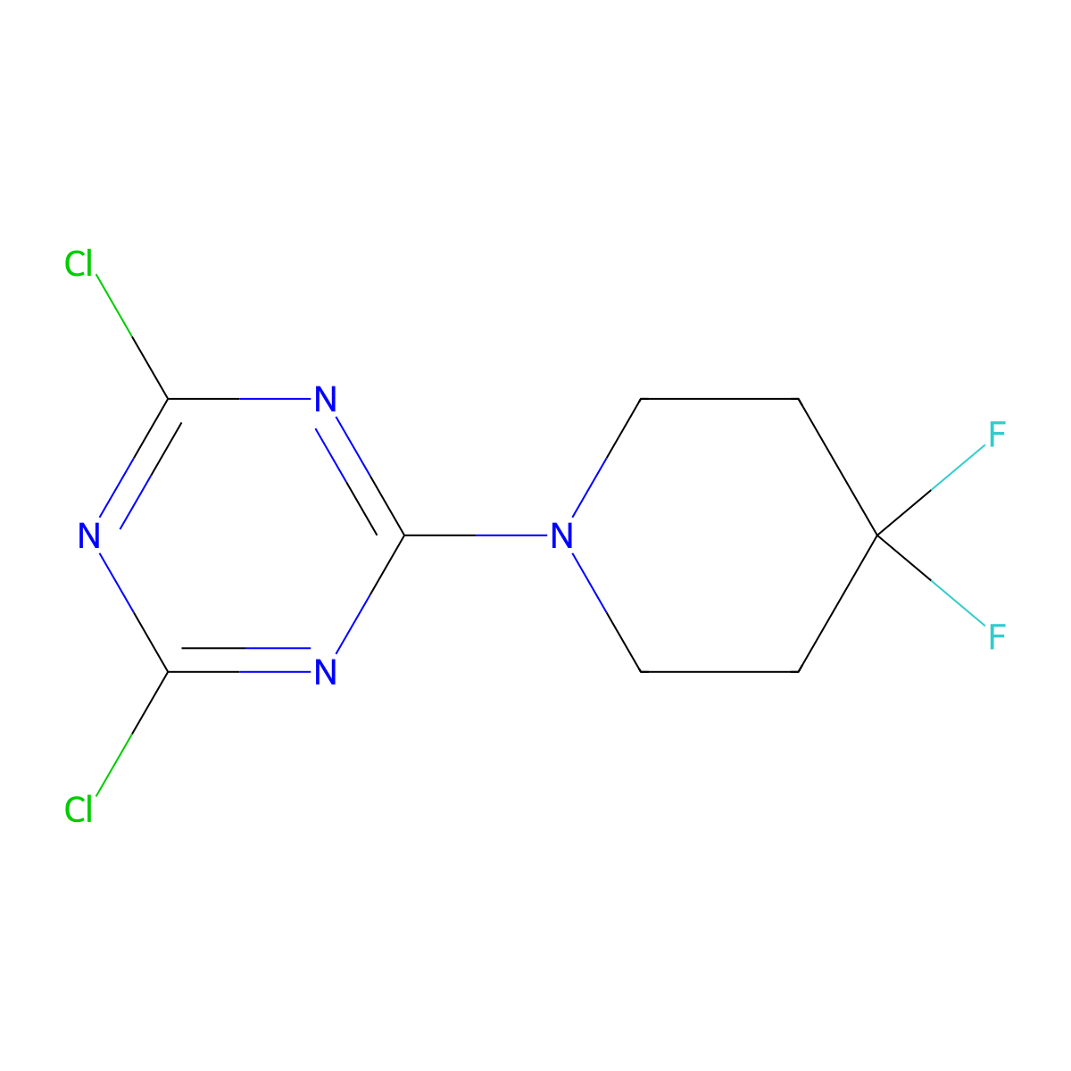 2,4-Dichloro-6-(4,4-difluoropiperidin-1-yl)-1,3,5-triazine molecular structure, CAS 2020385-19-5