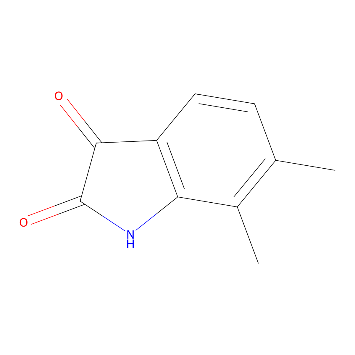 6,7-dimethyl-2,3-dihydro-1H-indole-2,3-dione molecular structure, CAS 20205-43-0