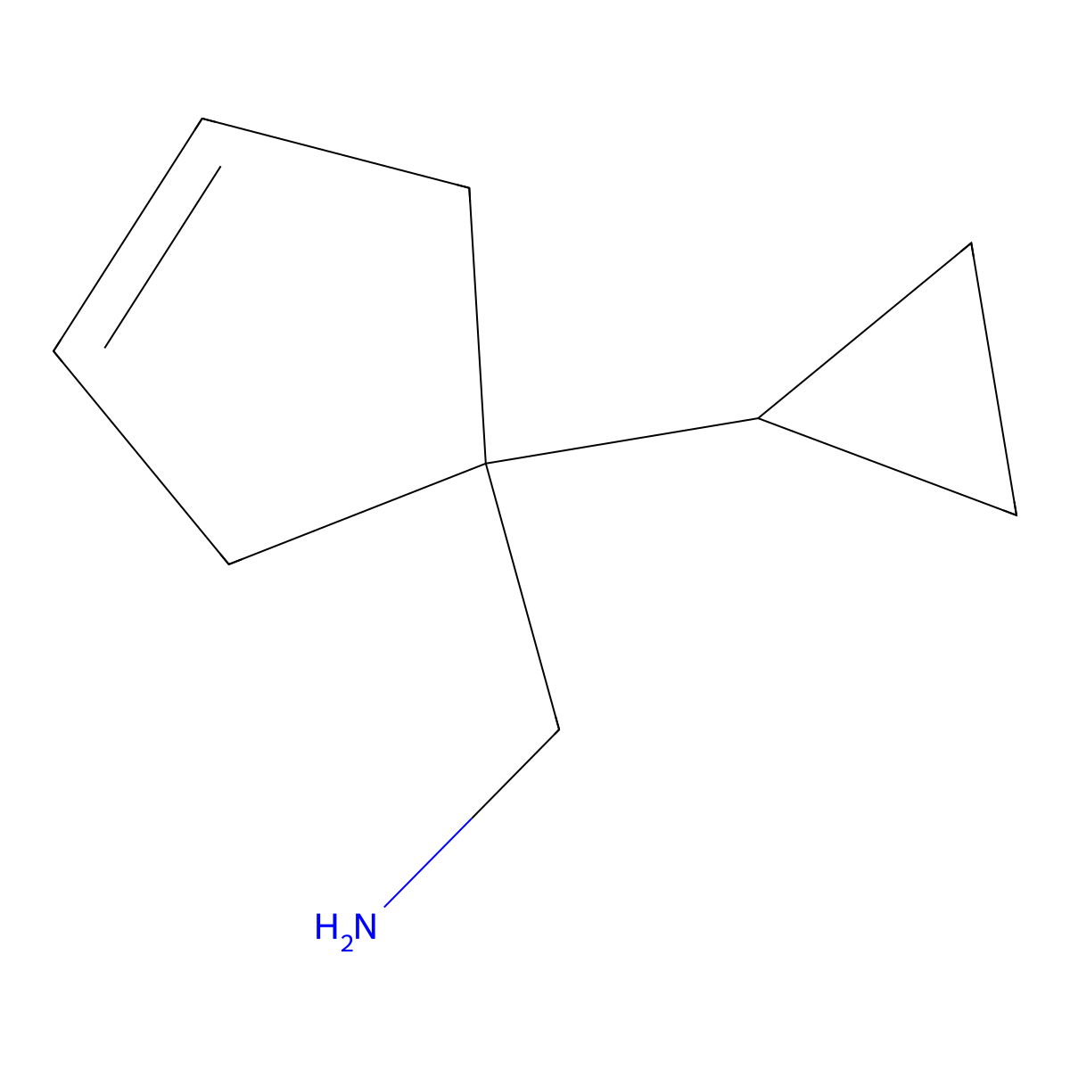 1-(1-Cyclopropylcyclopent-3-en-1-yl)methanamine molecular structure, CAS 2020551-27-1