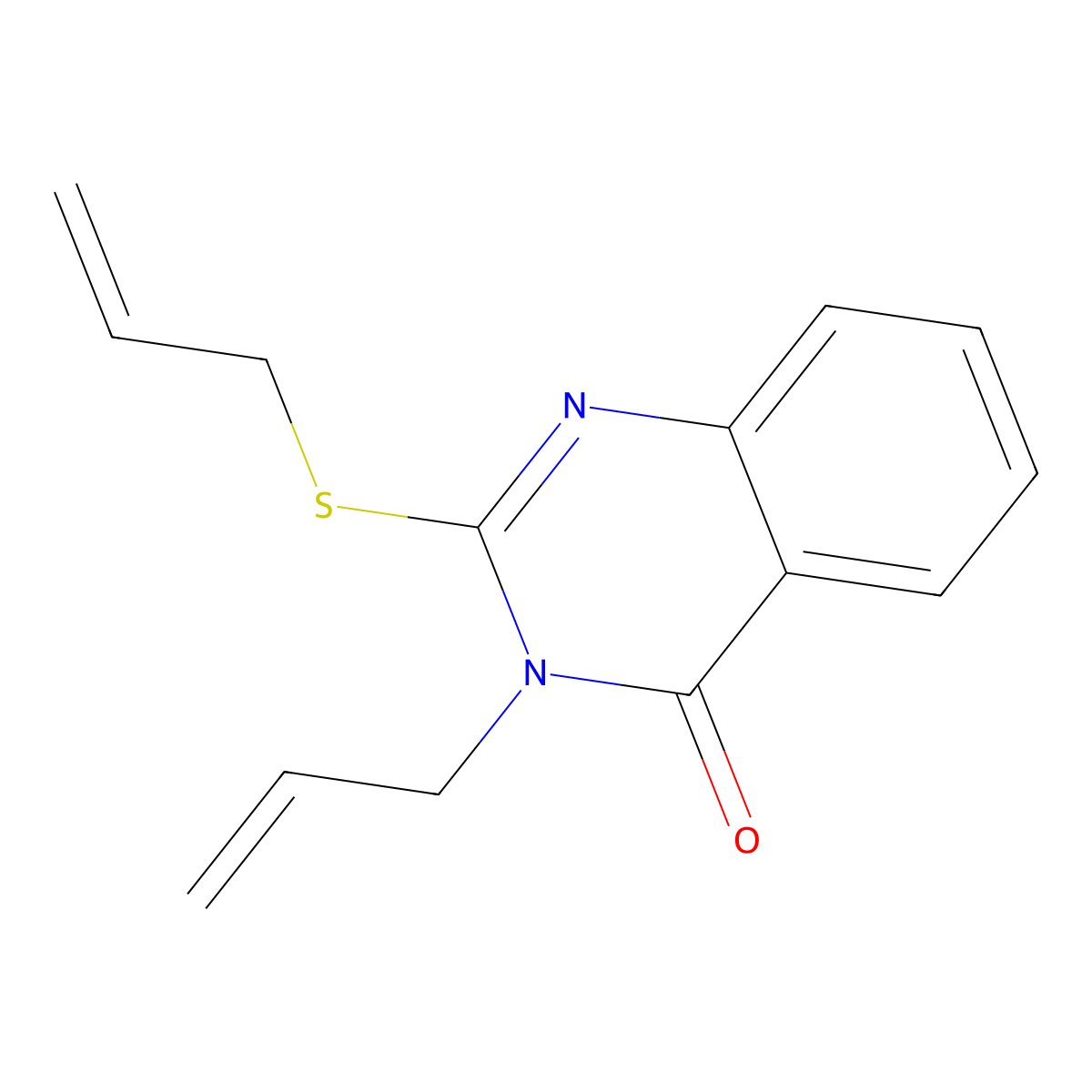 3-Allyl-2-(allylthio)quinazolin-4(3H)-one molecular structure, CAS 202065-04-1