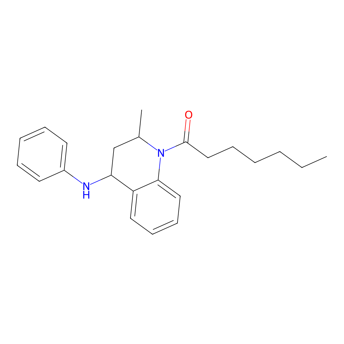 1-[2-methyl-4-(phenylamino)-3,4-dihydroquinolin-1(2H)-yl]heptan-1-one molecular structure, CAS 202065-20-1