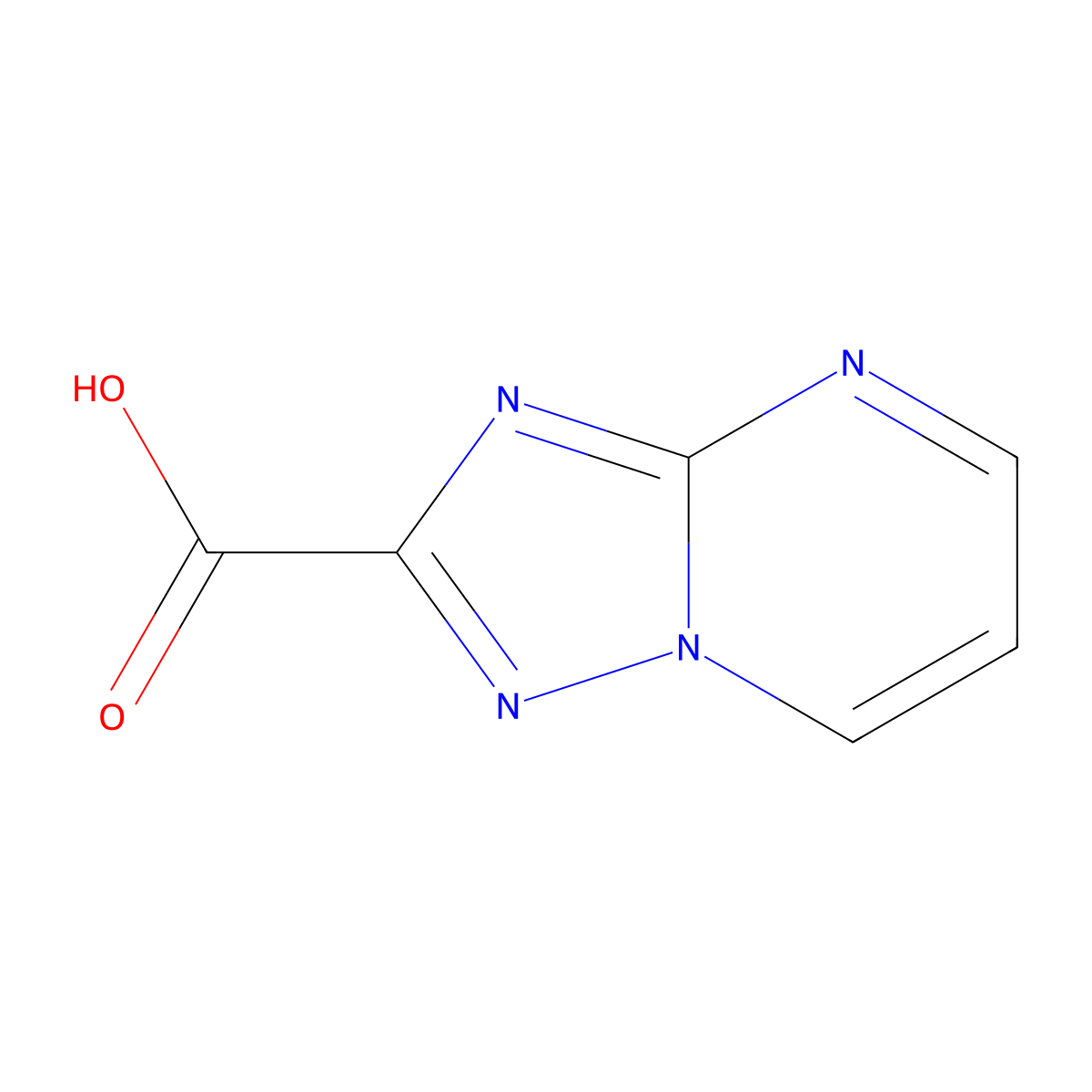 (1,2,4)Triazolo(1,5-a)pyrimidine-2-carboxylic acid molecular structure, CAS 202065-25-6