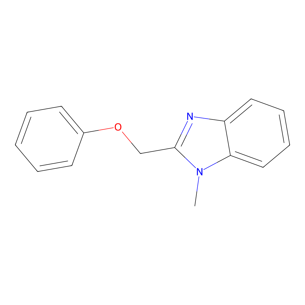 1-methyl-2-(phenoxymethyl)-1H-benzo[d]imidazole molecular structure, CAS 202065-29-0
