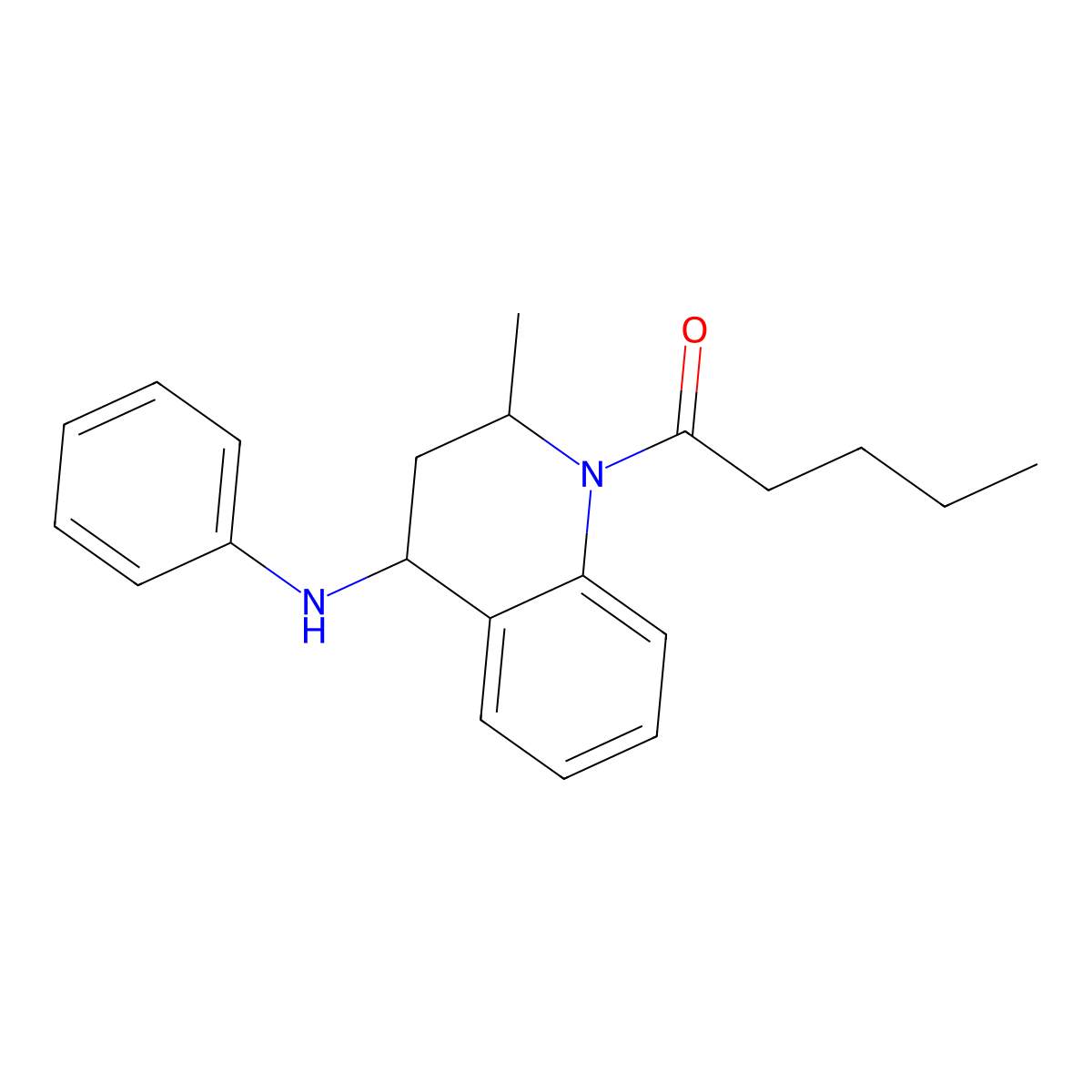 1-(4-anilino-2-methyl-3,4-dihydro-2H-quinolin-1-yl)pentan-1-one molecular structure, CAS 202065-36-9