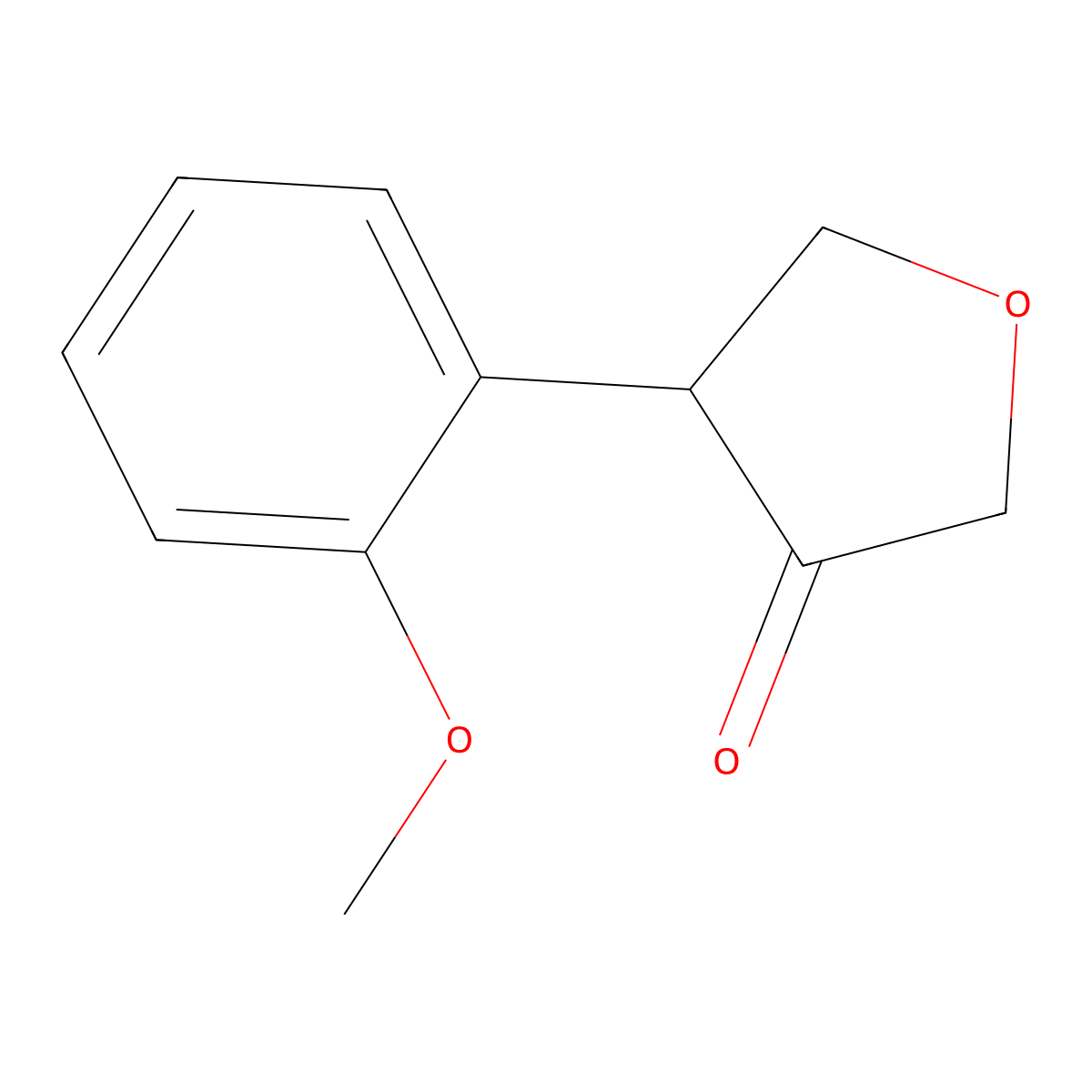 4-(2-Methoxyphenyl)oxolan-3-one molecular structure, CAS 2020682-70-4