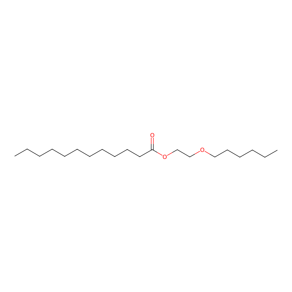 2-(Hexyloxy)ethyl laurate molecular structure, CAS 20207-36-7