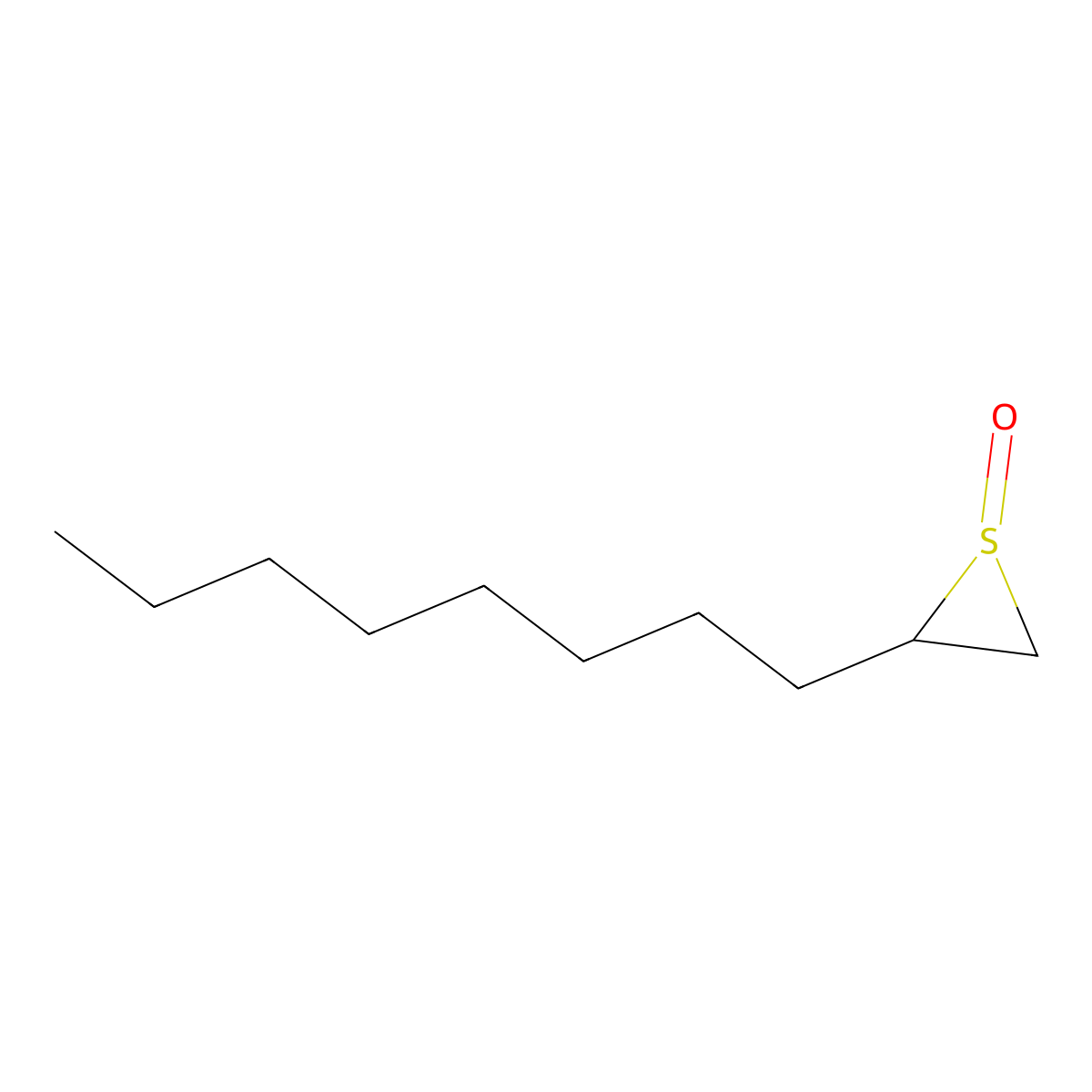 Thiirane, 2-octyl-, 1-oxide, surfactant molecular structure, CAS 202071-56-5