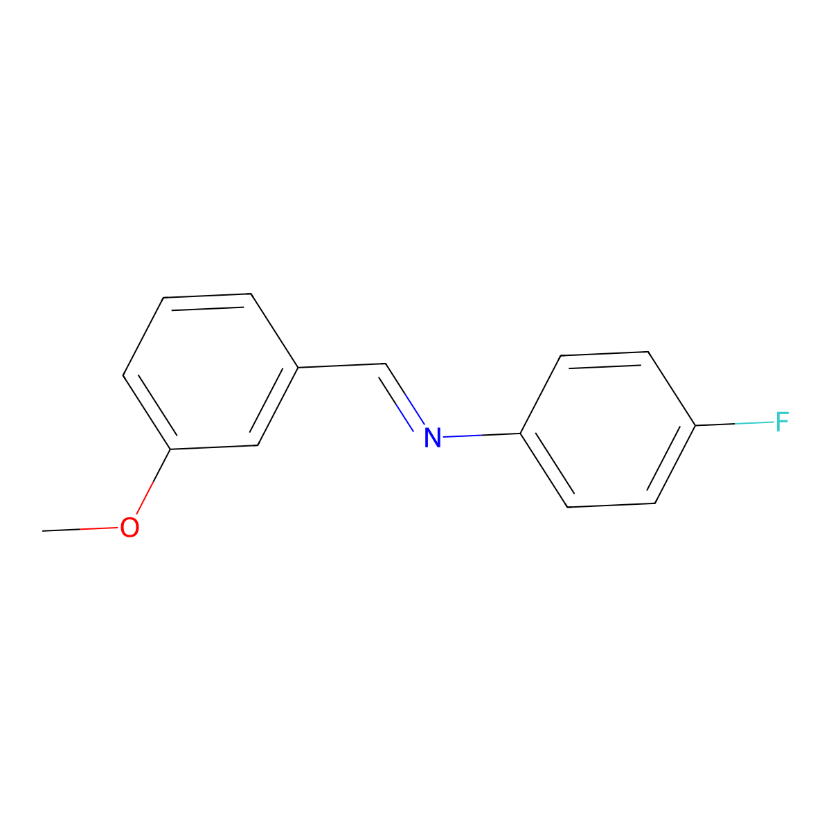 N-(3-Methoxybenzylidene)-4-fluoroaniline molecular structure, CAS 202073-14-1