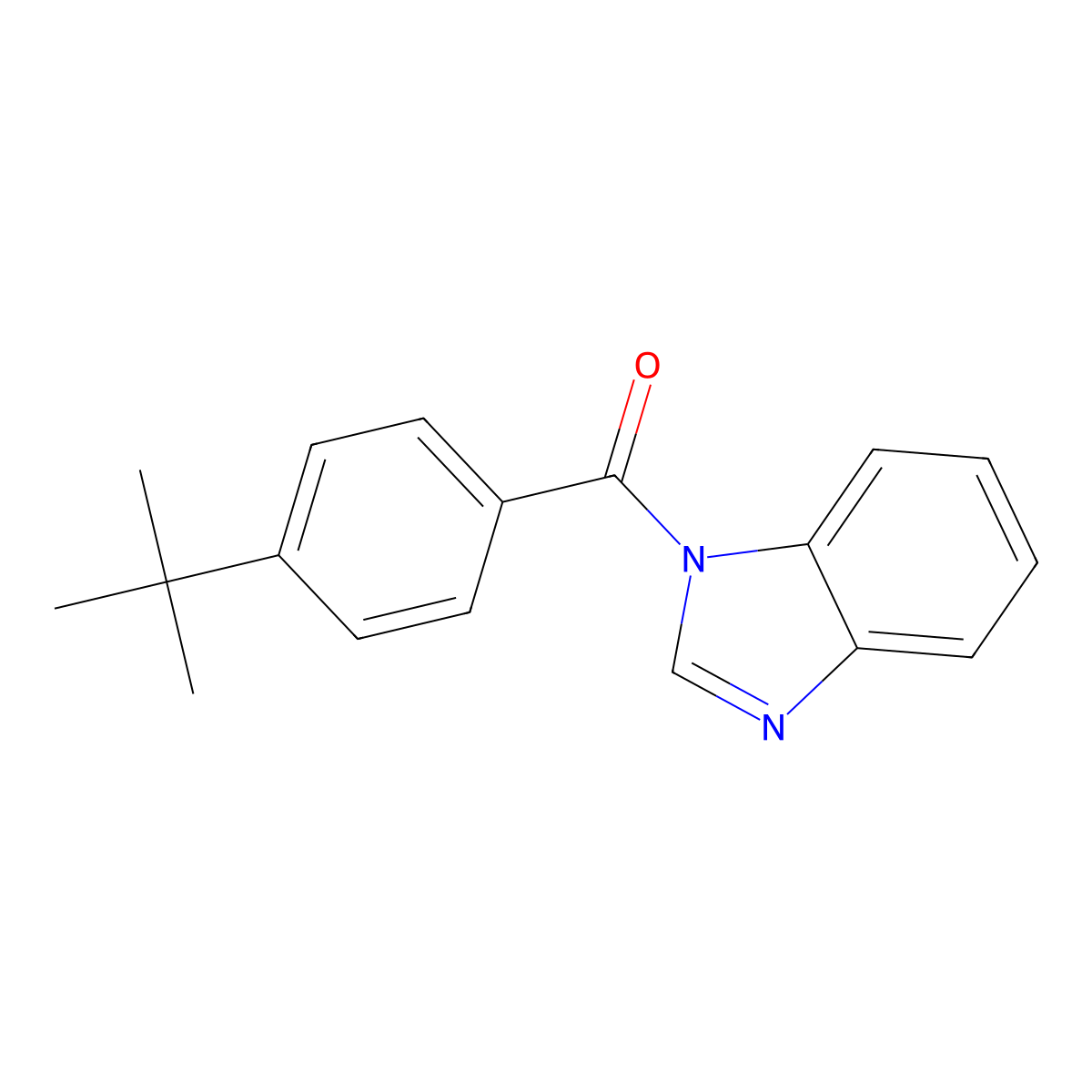Benzimidazol-1-yl-(4-tert-butylphenyl)methanone molecular structure, CAS 20208-57-5