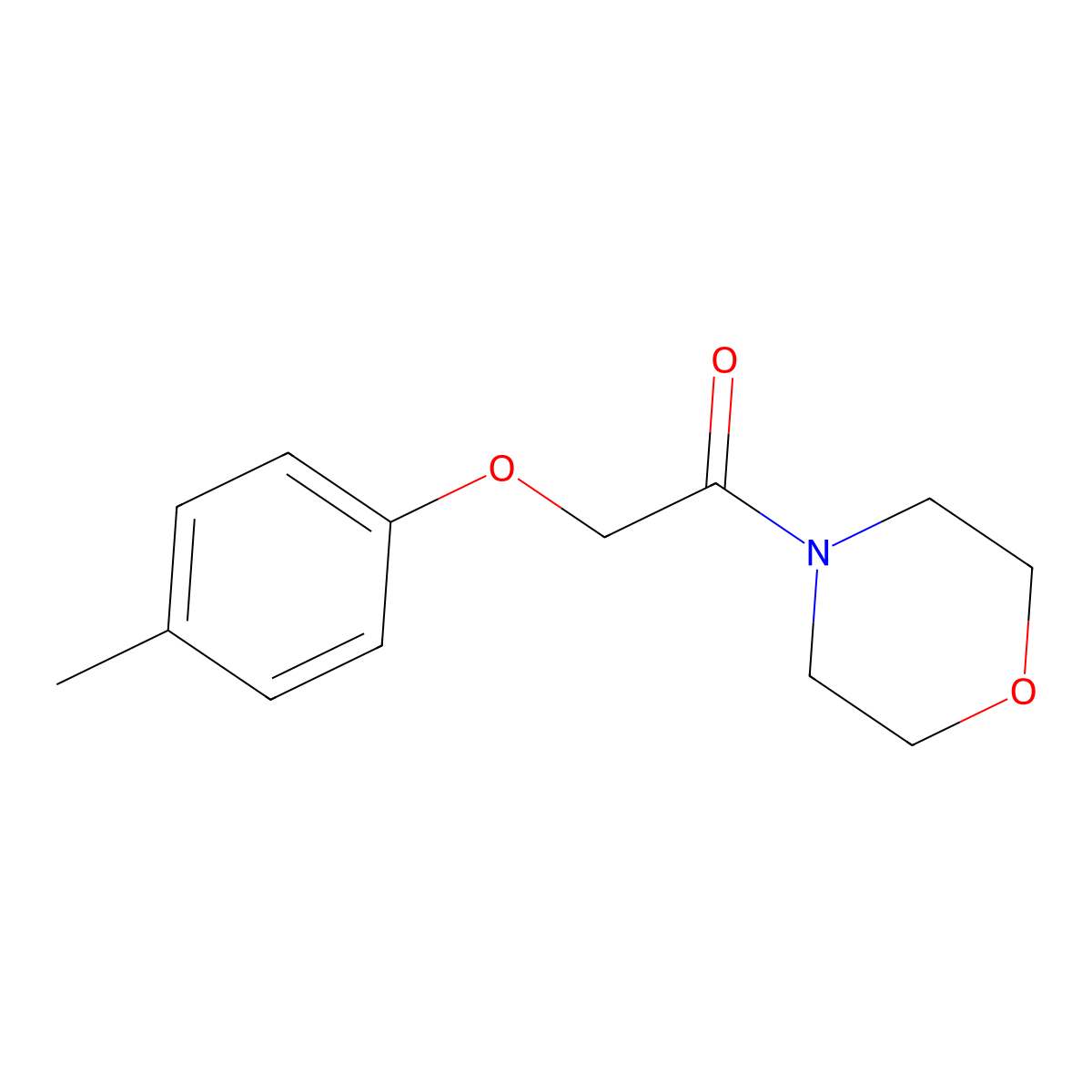 4-[(4-Methylphenoxy)acetyl]morpholine molecular structure, CAS 2021-04-7