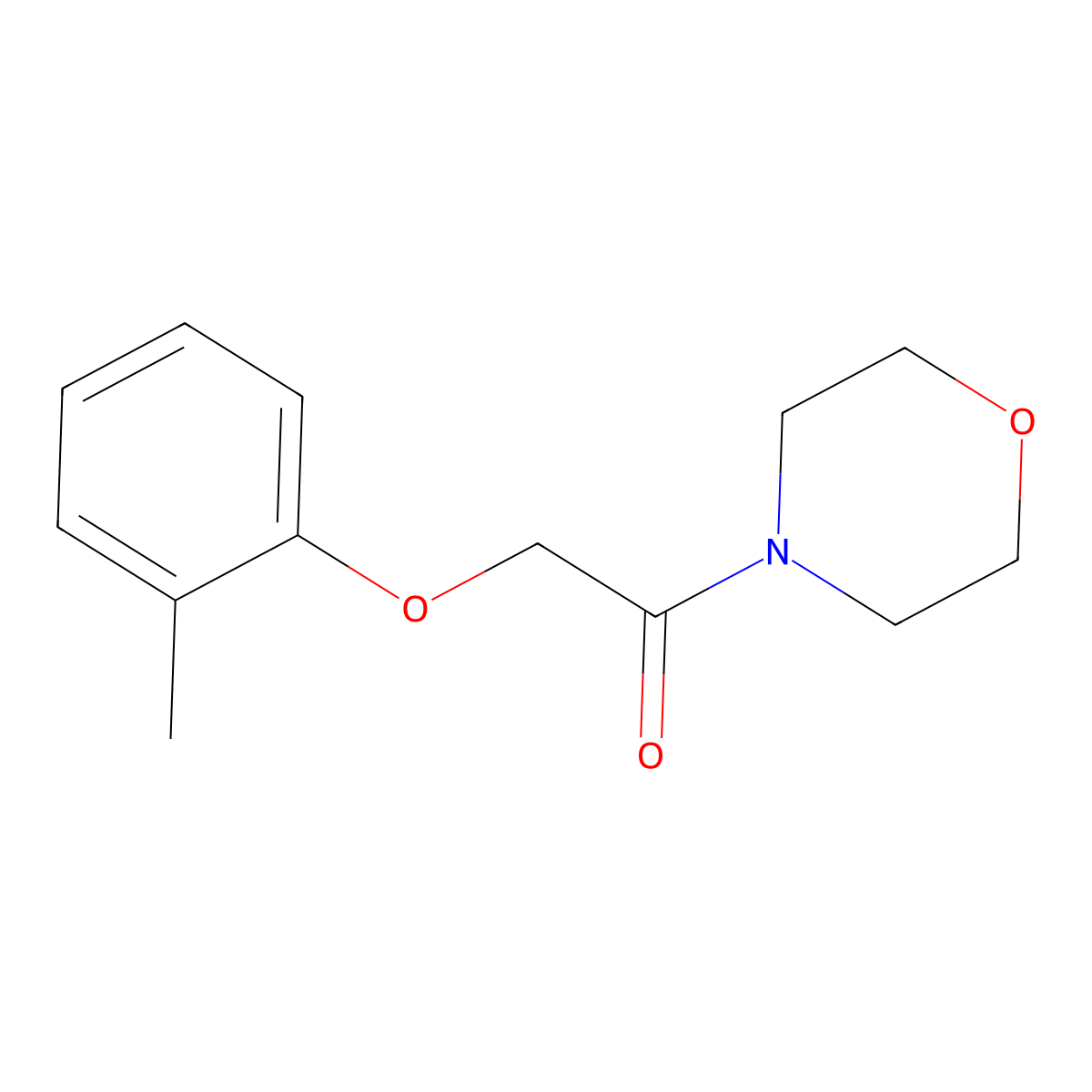 4-[(2-Methylphenoxy)acetyl]morpholine molecular structure, CAS 2021-06-9