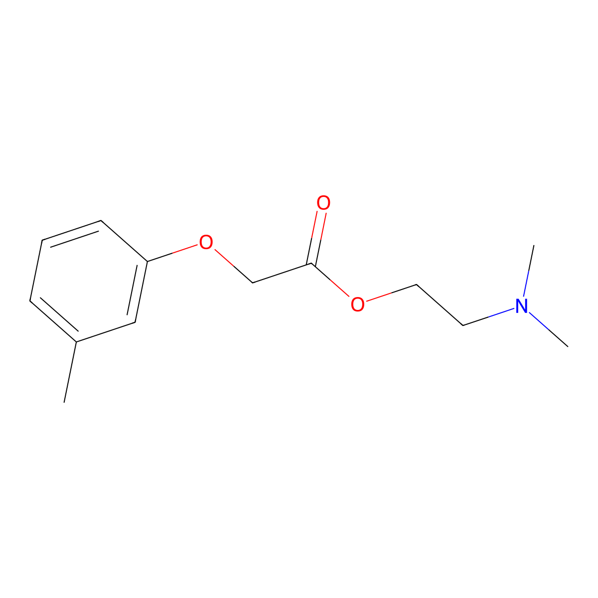 2-(Dimethylamino)ethyl (3-methylphenoxy)acetate molecular structure, CAS 2021-12-7