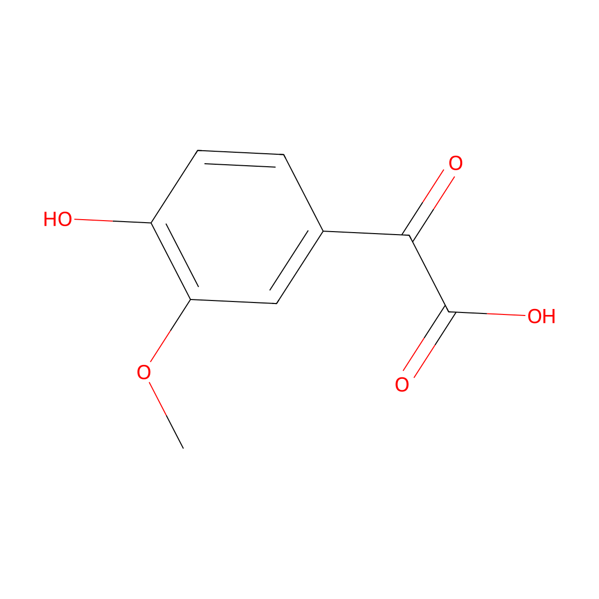 Vanilglycolic acid molecular structure, CAS 2021-40-1