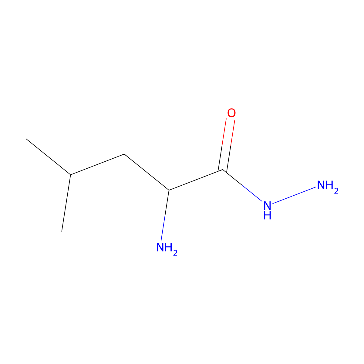 (2S)-2-amino-4-methylpentanehydrazide molecular structure, CAS 2021-47-8