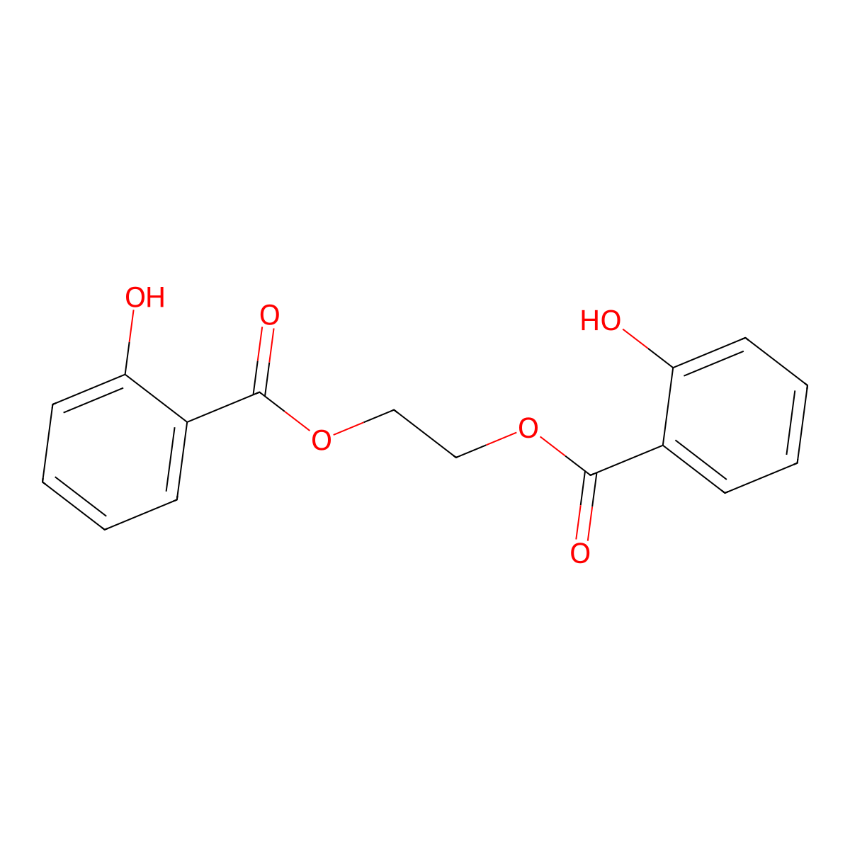 Ethylene disalicylate molecular structure, CAS 20210-97-3