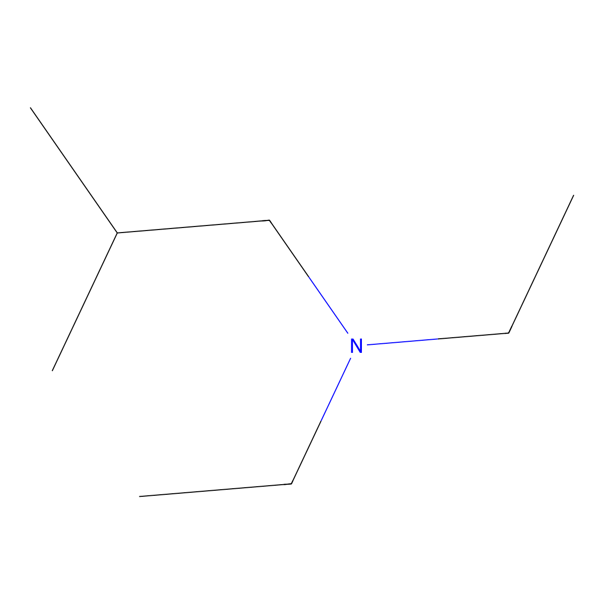1-Propanamine, 2-methyl, N,N-diethyl molecular structure, CAS 20211-67-0