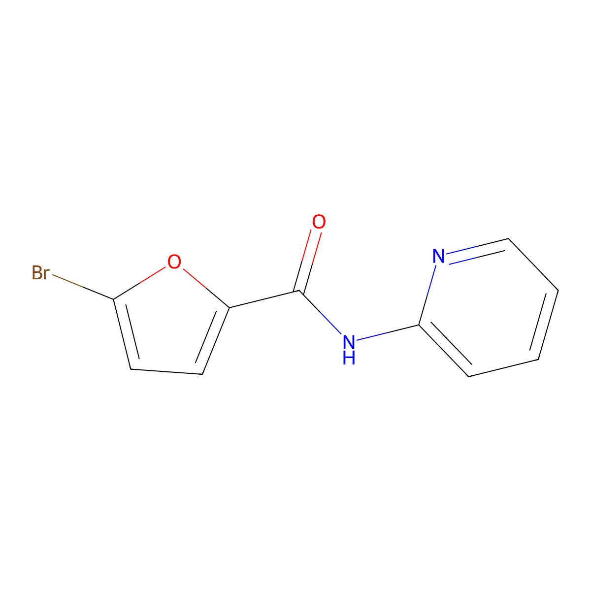 5-bromo-N-(pyridin-2-yl)furan-2-carboxamide molecular structure, CAS 202118-14-7