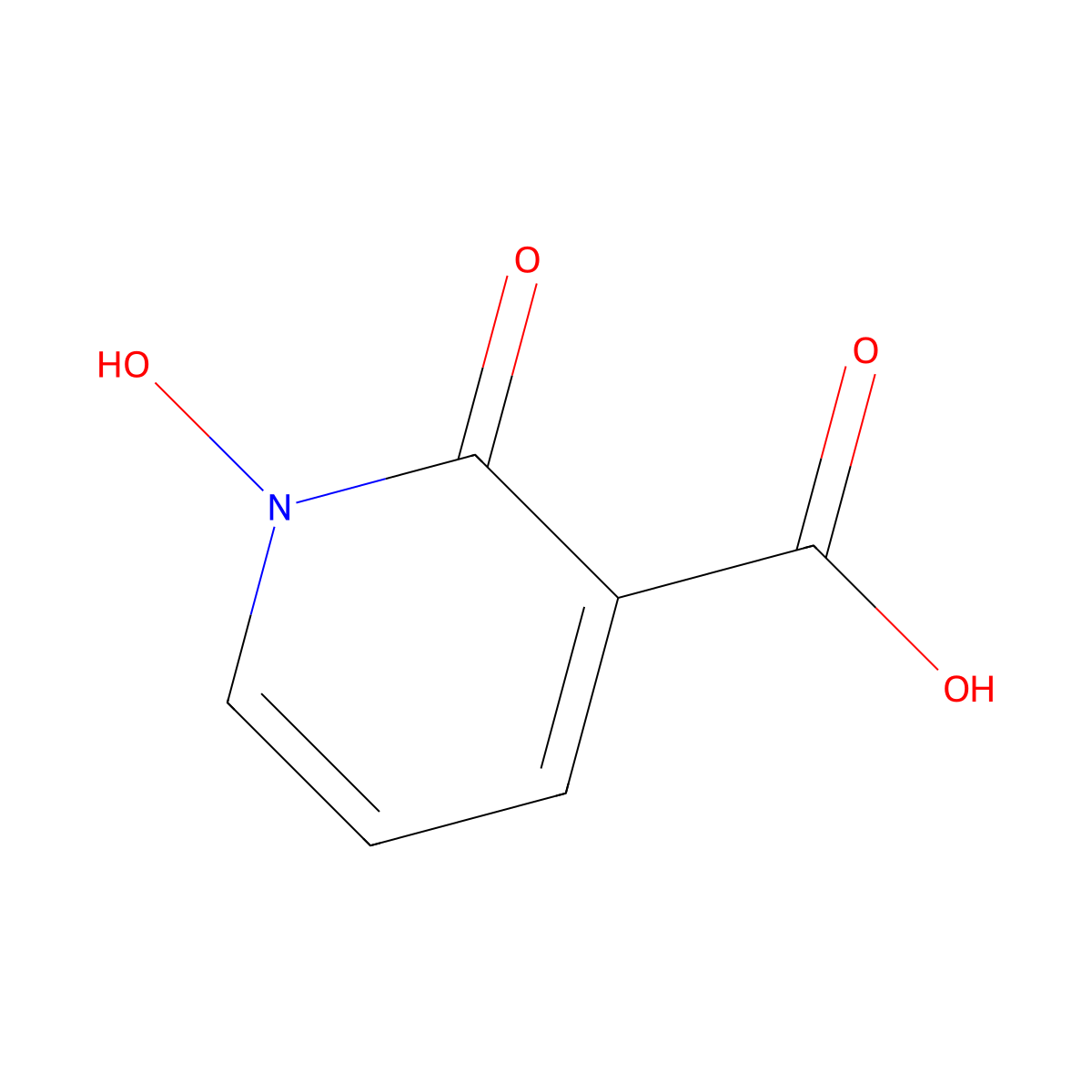 1-Hydroxy-2-oxo-1,2-dihydropyridine-3-carboxylic acid molecular structure, CAS 202118-70-5