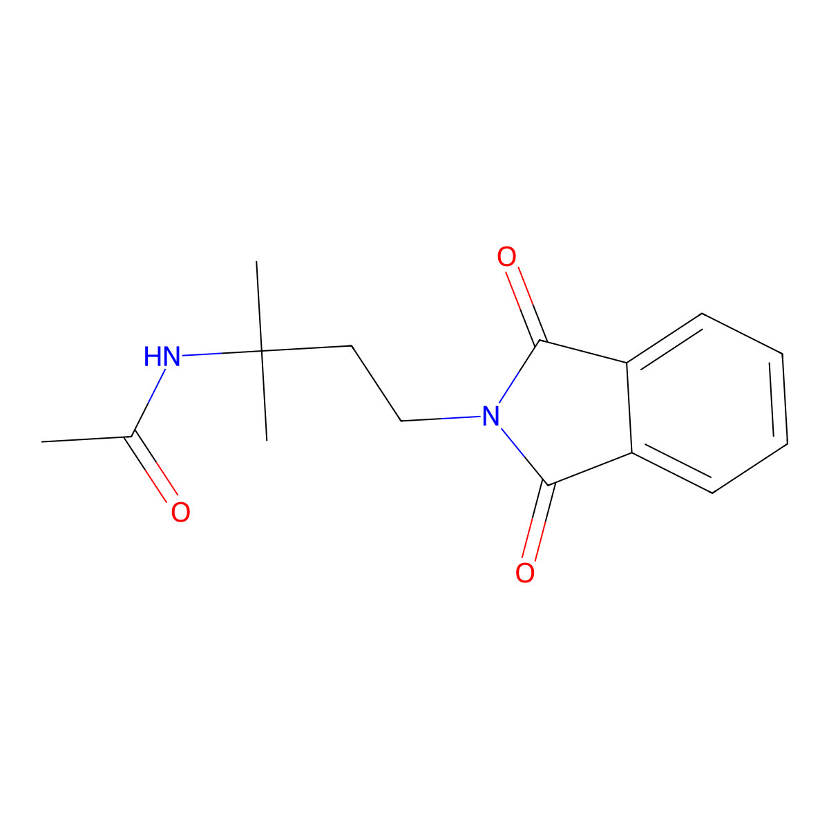 N-(4-(1,3-dioxoisoindolin-2-yl)-2-methylbutan-2-yl)acetamide molecular structure, CAS 2021197-68-0