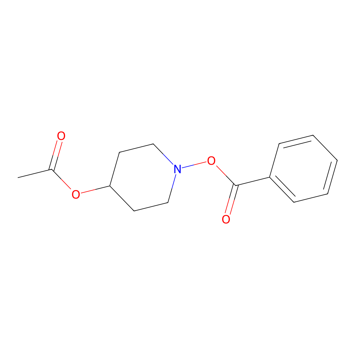 4-(Acetyloxy)piperidin-1-yl benzoate molecular structure, CAS 2021208-45-5