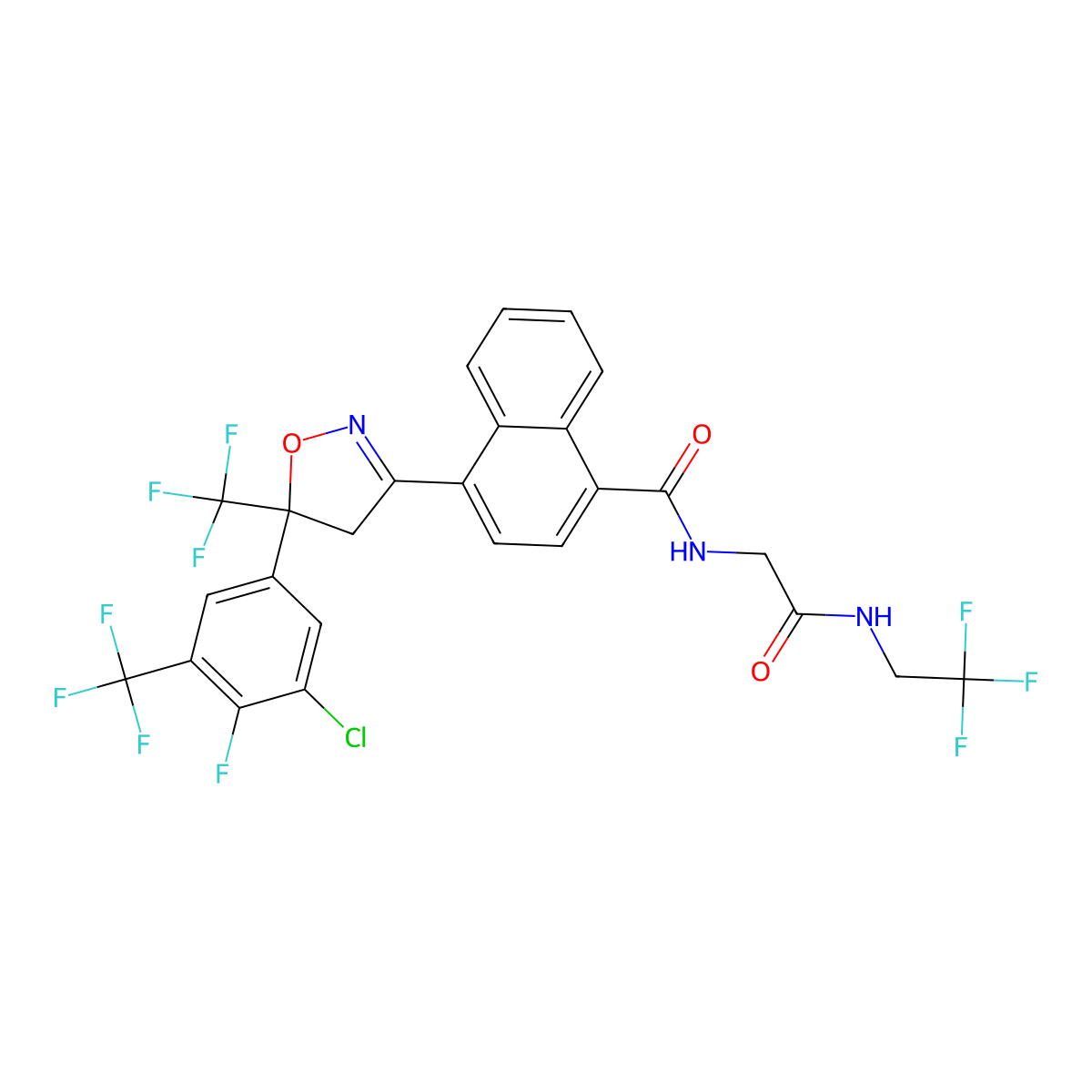 Umifoxolaner molecular structure, CAS 2021230-37-3