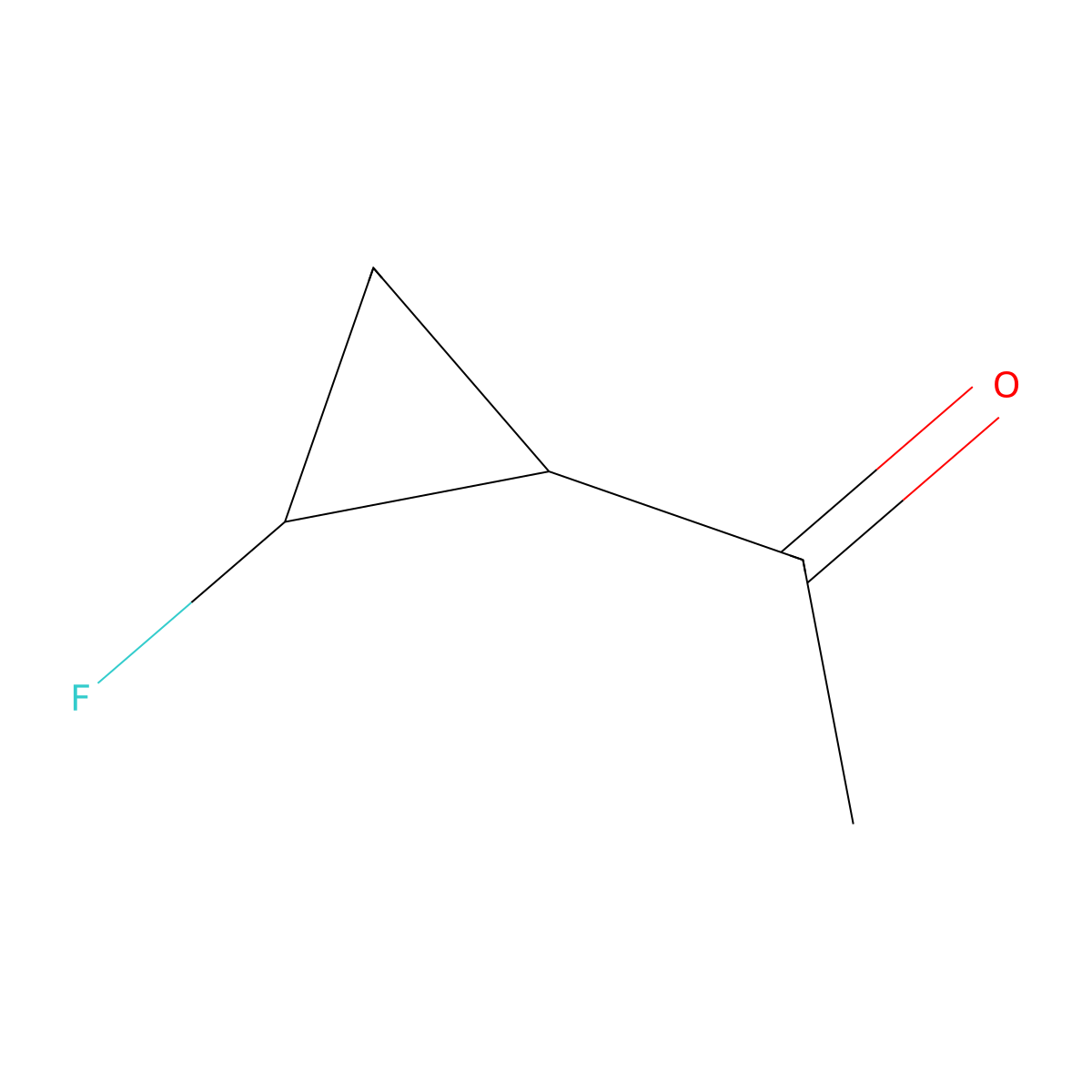 rac-1-[(1R,2R)-2-fluorocyclopropyl]ethan-1-one, cis molecular structure, CAS 2021237-74-9