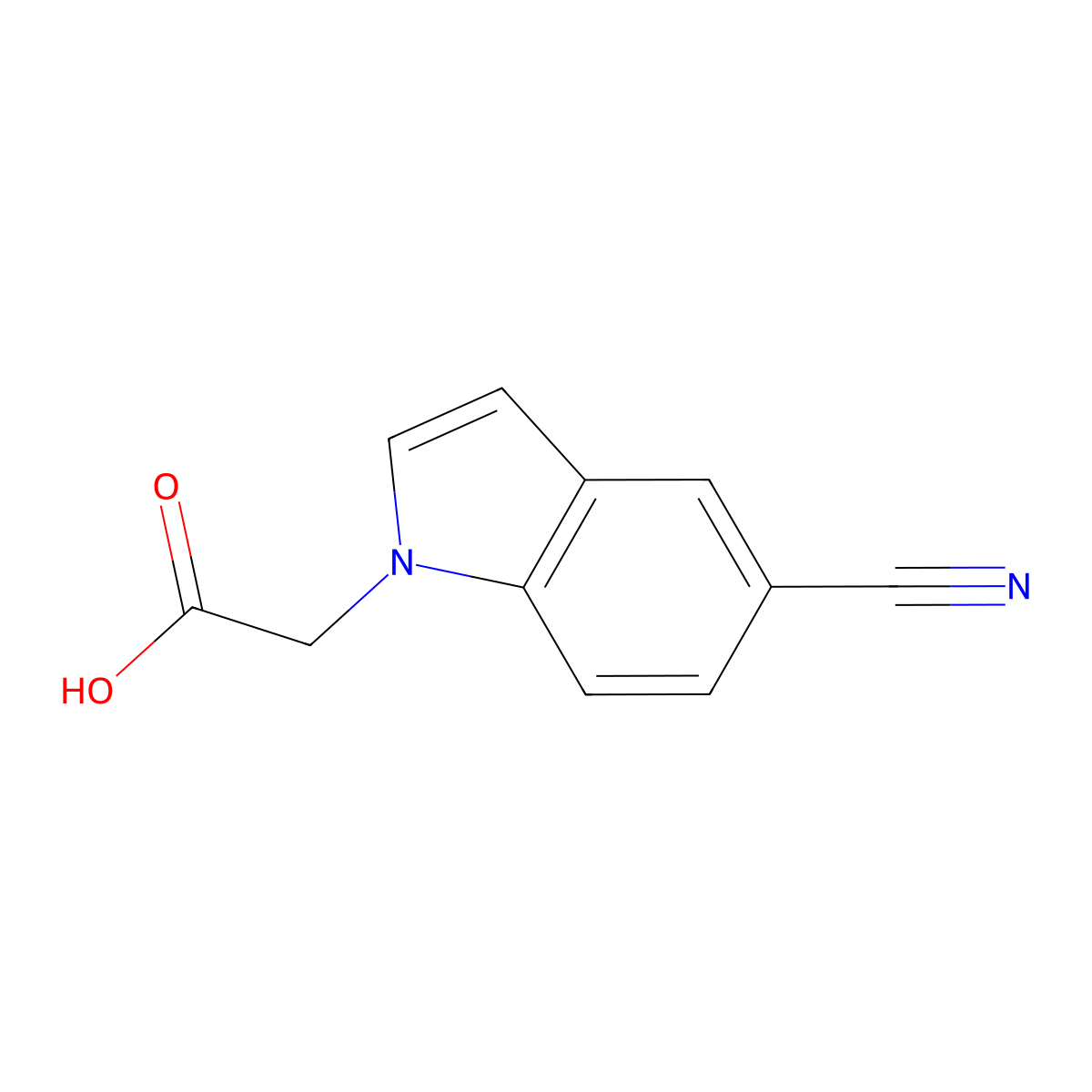 (5-Cyano-1H-indol-1-yl)acetic acid molecular structure, CAS 202124-67-2