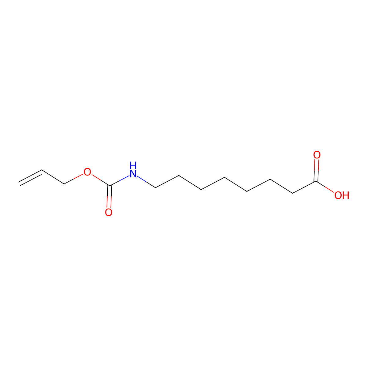 8-(((Allyloxy)carbonyl)amino)octanoic acid molecular structure, CAS 2021253-98-3